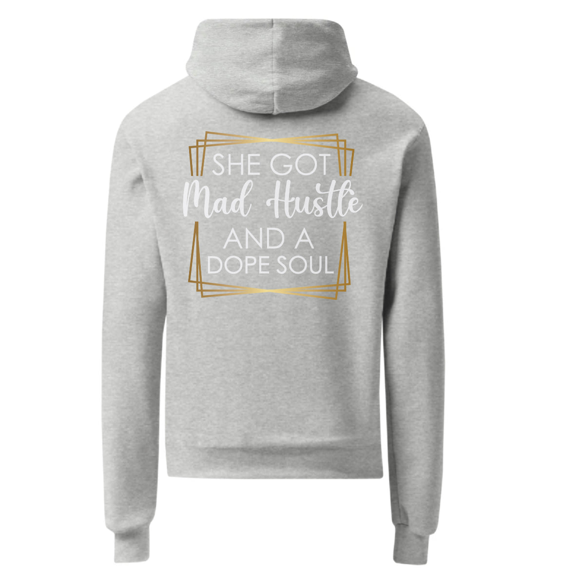 Mad Hustle Champion Hoodie Front & Back